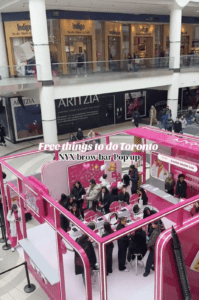 nyx baddie brow lab toronto pop up faye Smith agency